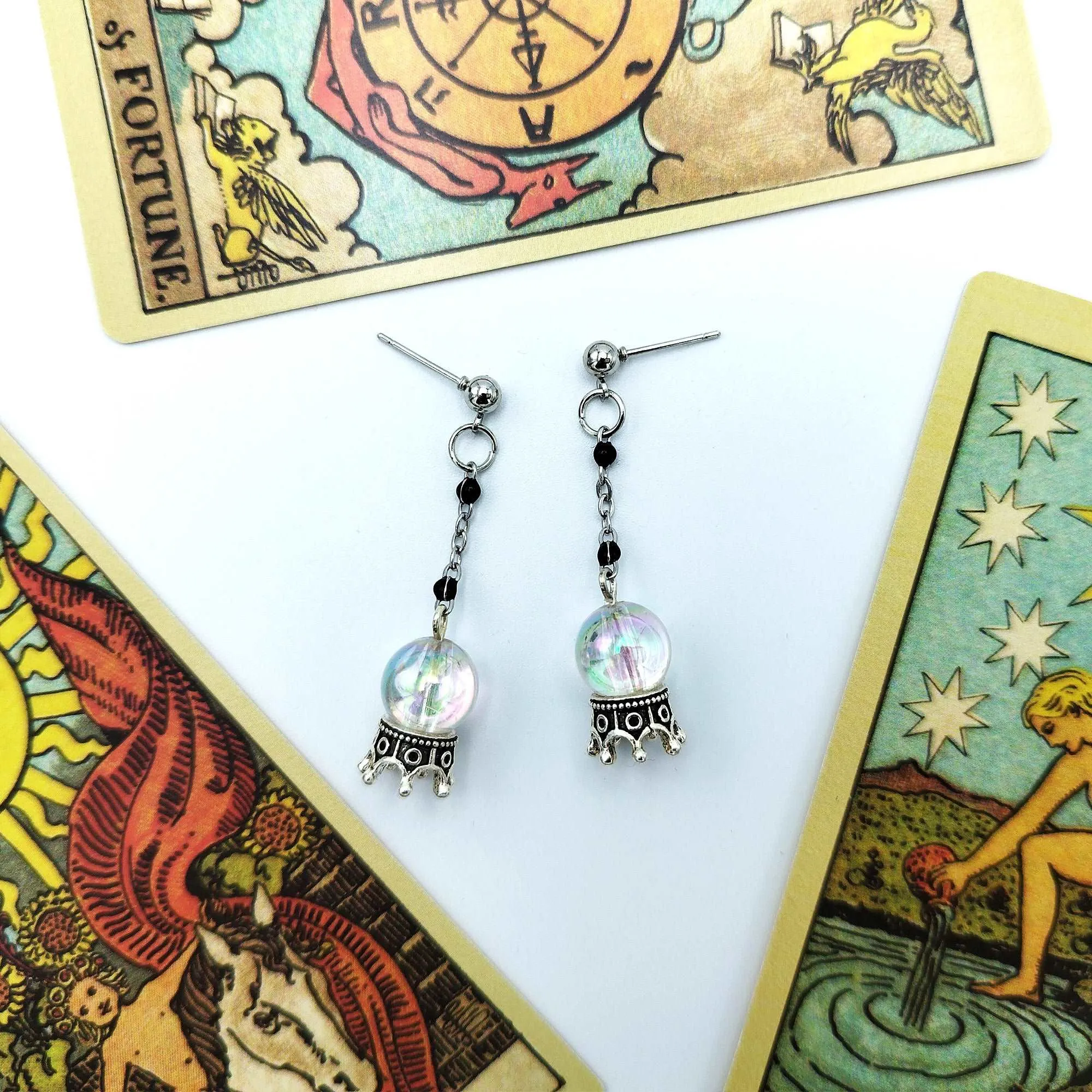 CRYSTAL BALL EARRINGS | Embrace the Mystical Aura