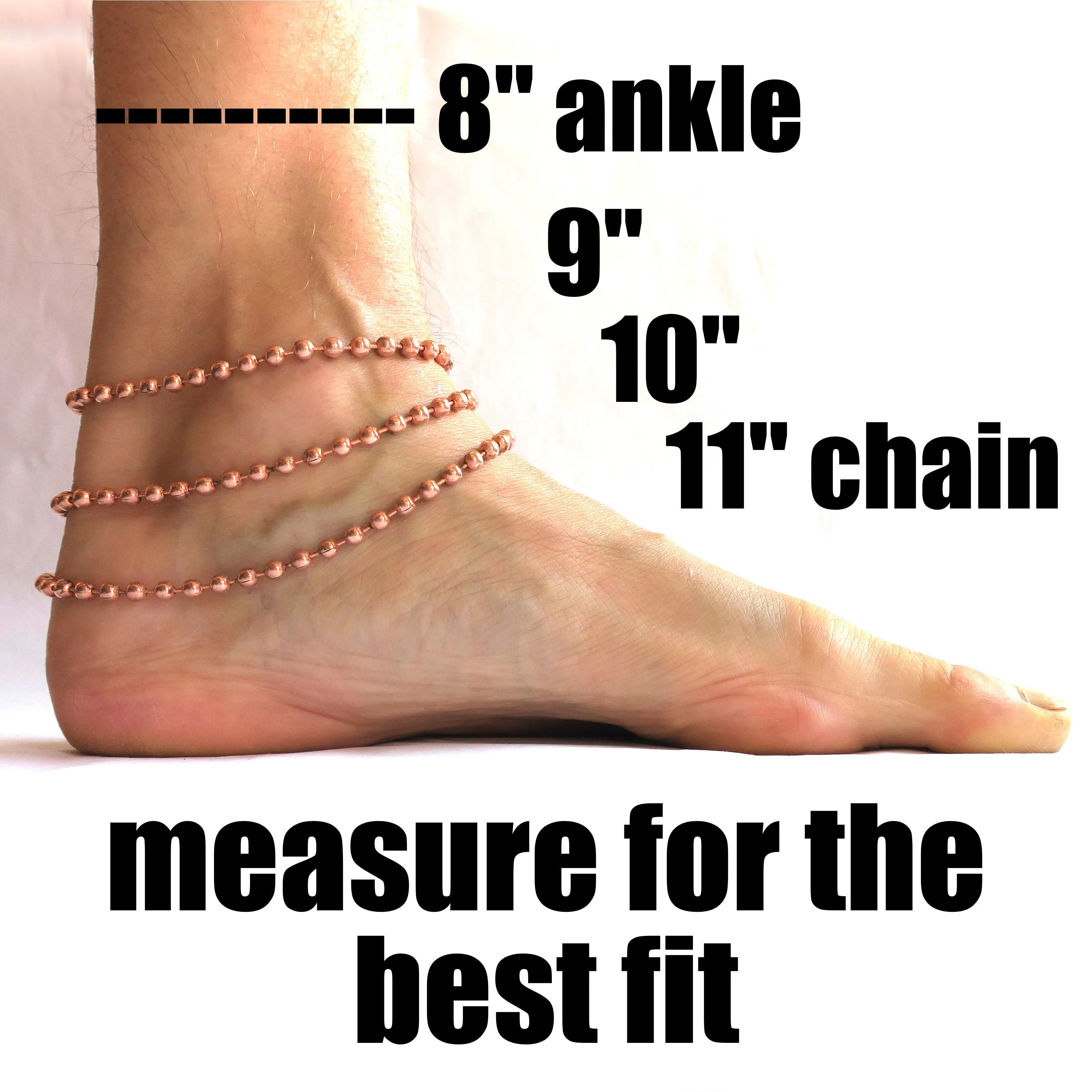 Custom Anklet Chain Solid Copper Fine Scroll Chain Anklets AC61M Adjustable Solid Copper Anklet Chain