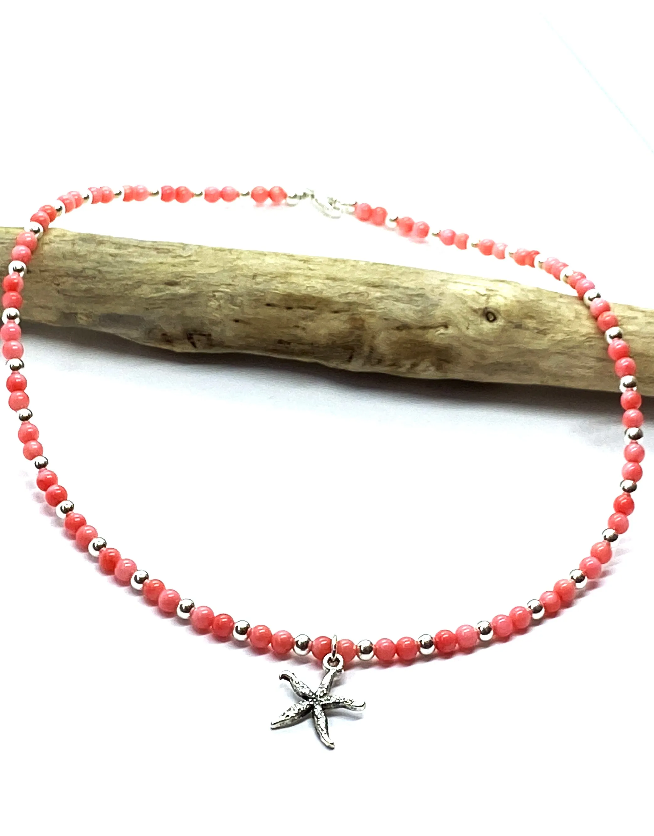 Delicate Coral Anklet