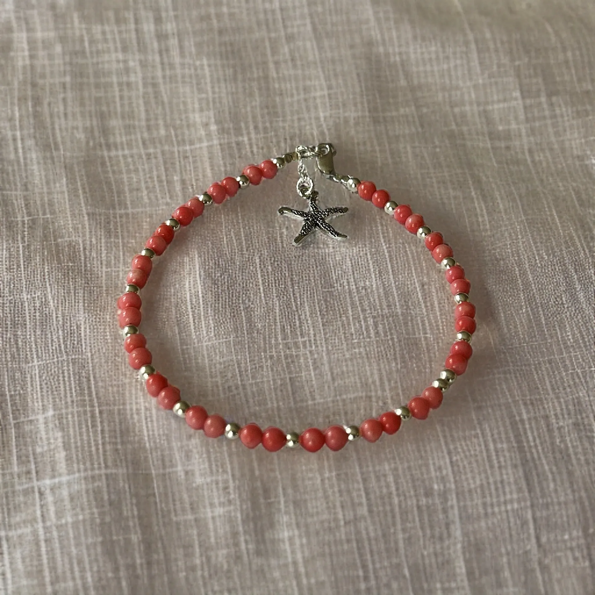 Delicate Coral Anklet