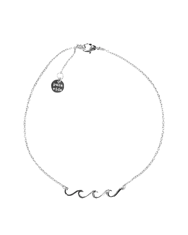 Delicate Wave Anklet in Silver