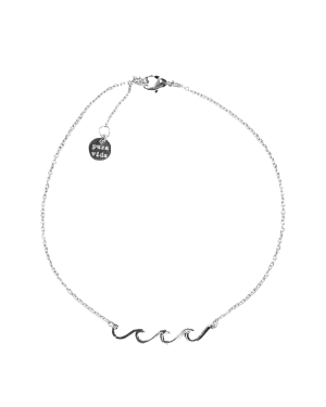 Delicate Wave Anklet in Silver