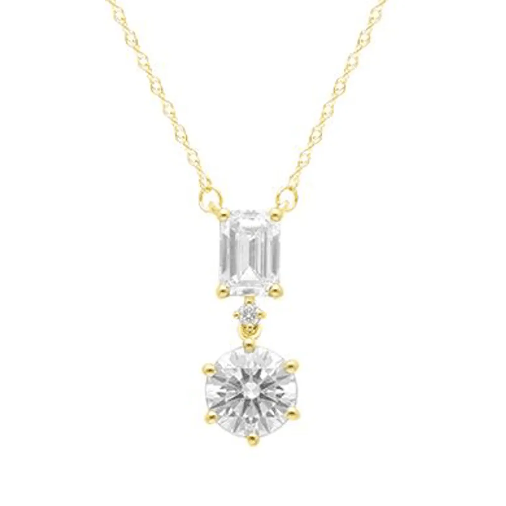 Drop Necklace with 1.00ct of Laboratory Grown Diamonds in 9ct Yellow Gold