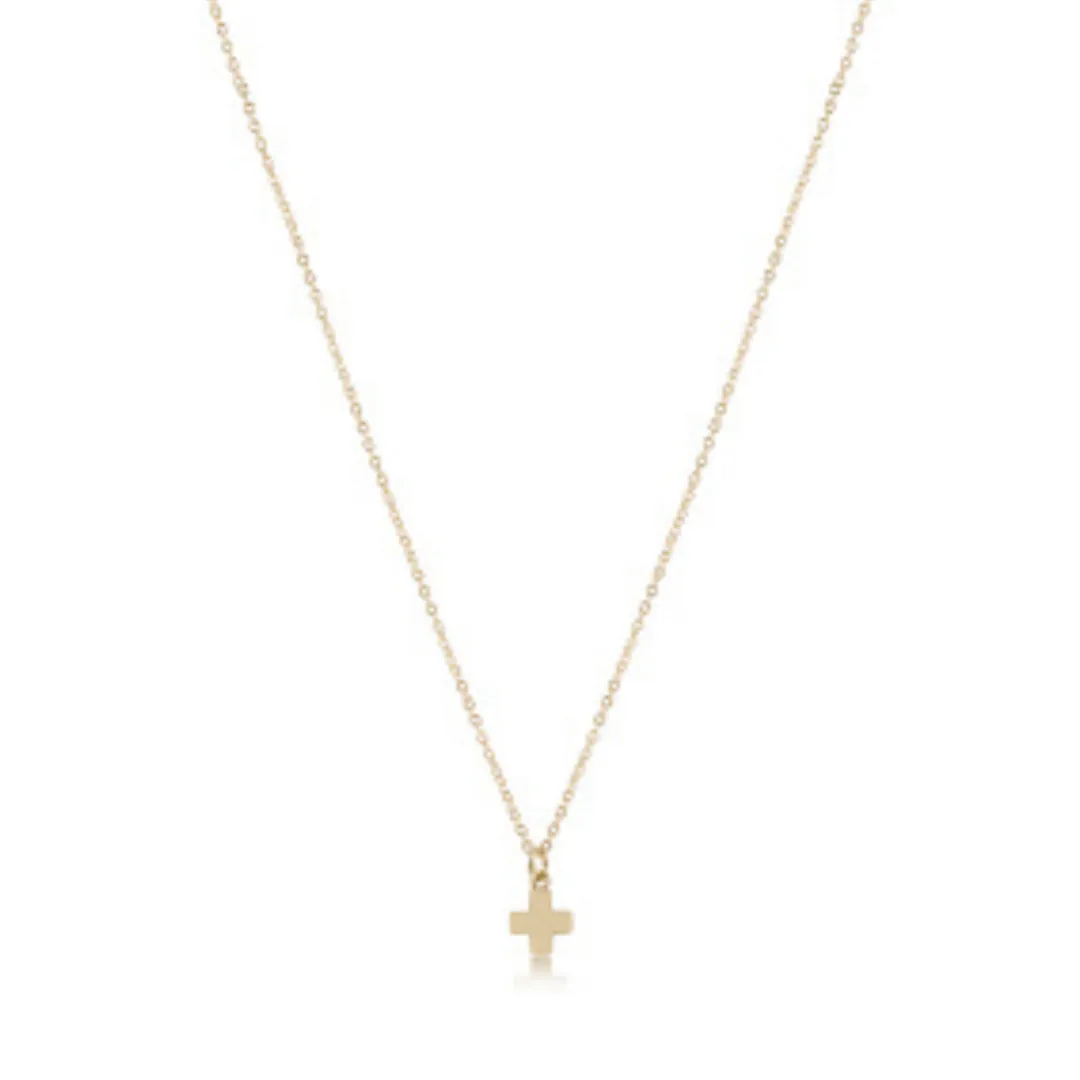 Enewton Classic Gold Small Signature Cross Necklace