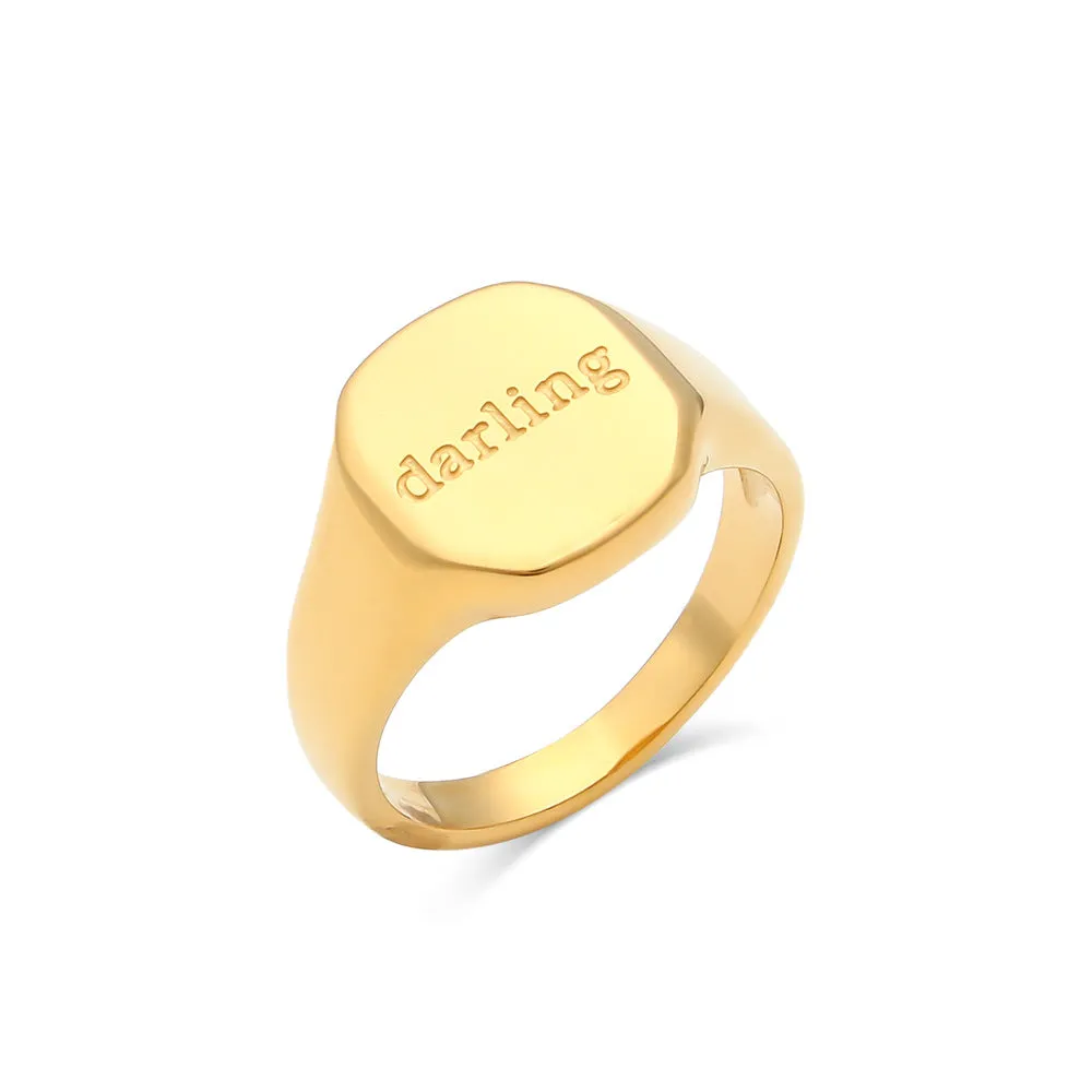 English Letter Ring