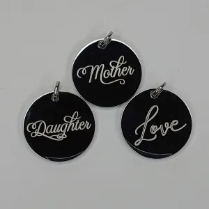 Engraved Charms MOTHER, DAUGHTER or LOVE