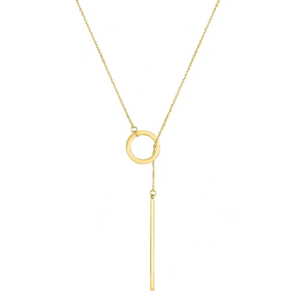 Estrella - Round Stick Pendant Necklace