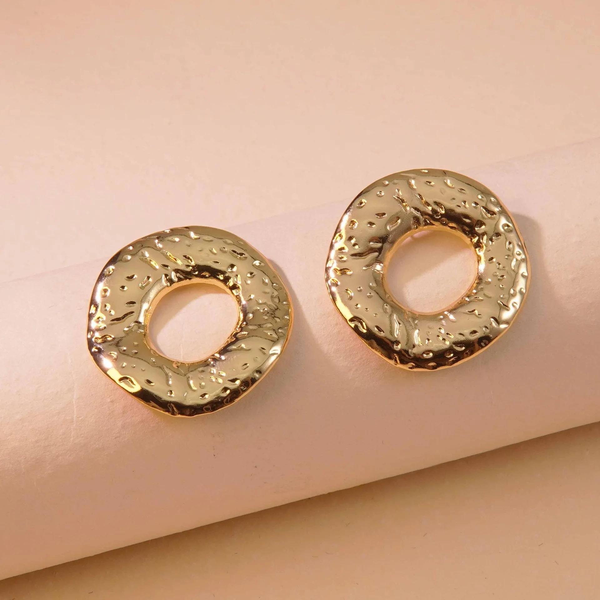 Ethereal Glow of the Gilded Oasis Gold Pin Earrings JLT12883