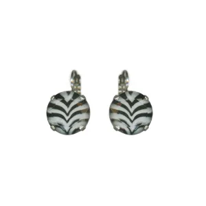 Extra Luxurious Single Stone Leverback Earring in "Zebra" *Custom*