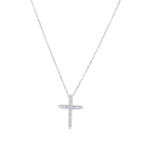 Faithful Cross Diamond Necklace 1/6ctw