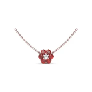 Fana Floral Ruby and Diamond Necklace