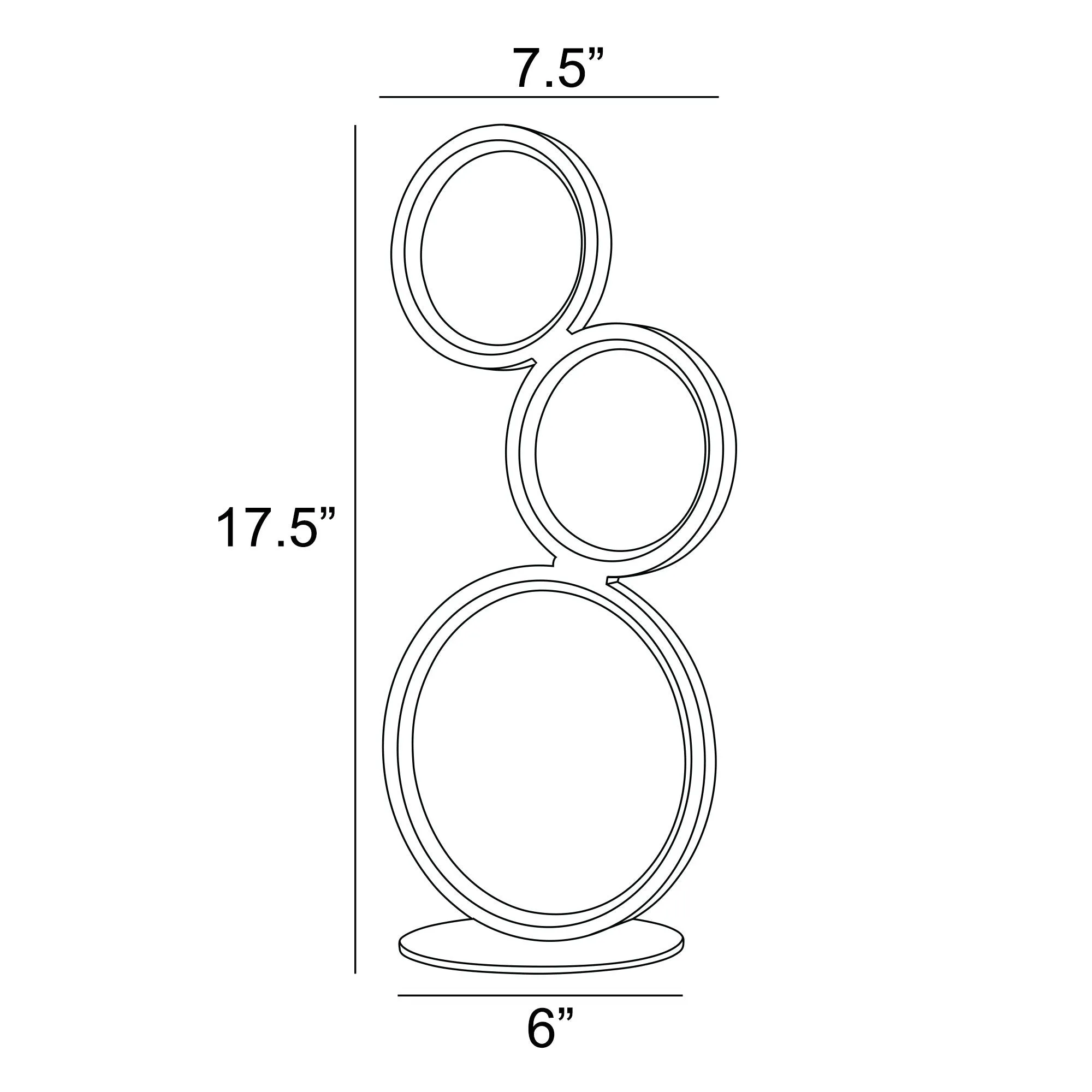 FEDORA Circle Rings Table Lamp