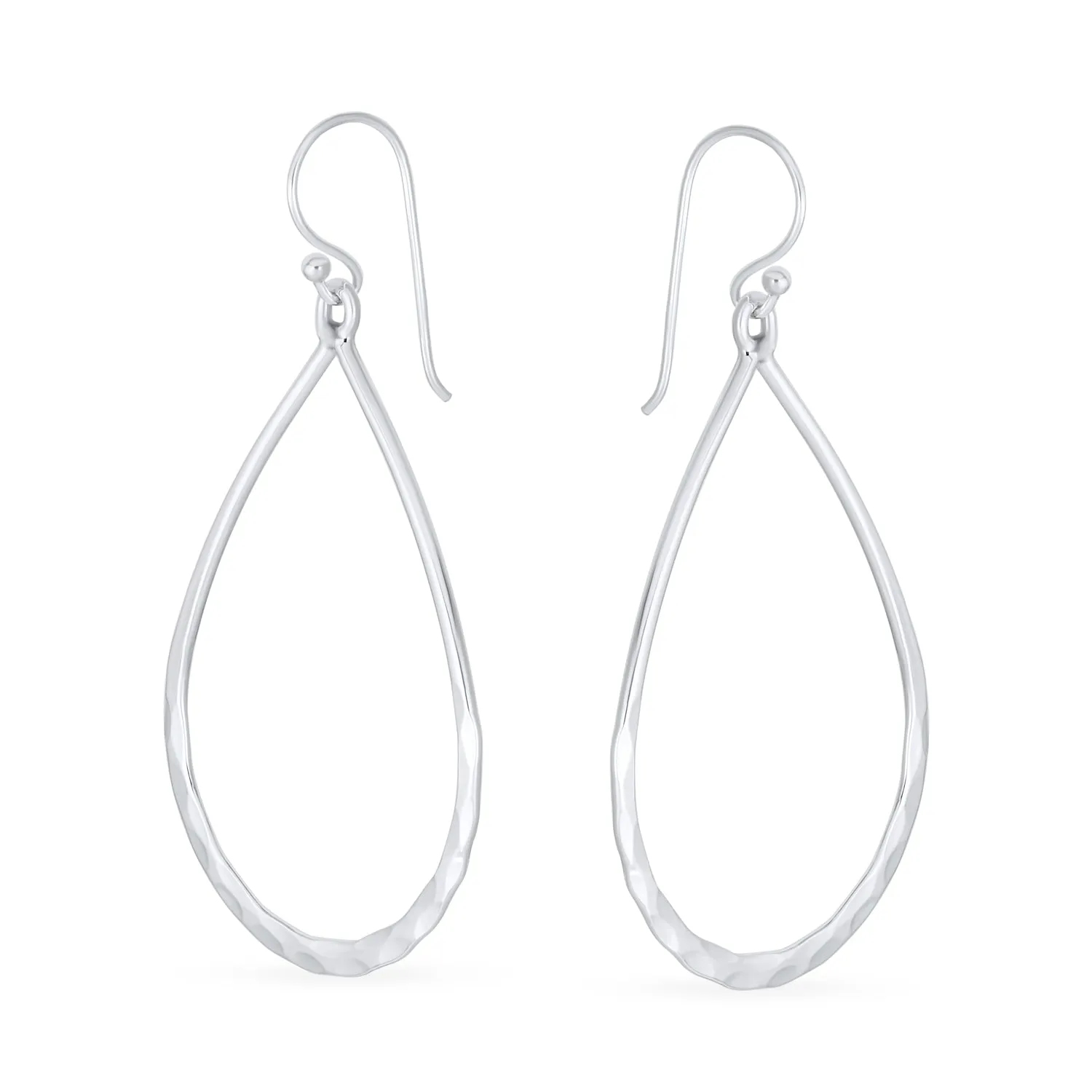 Geometric Chain Crescent Moon Dangling Earrings .925Sterling Silver