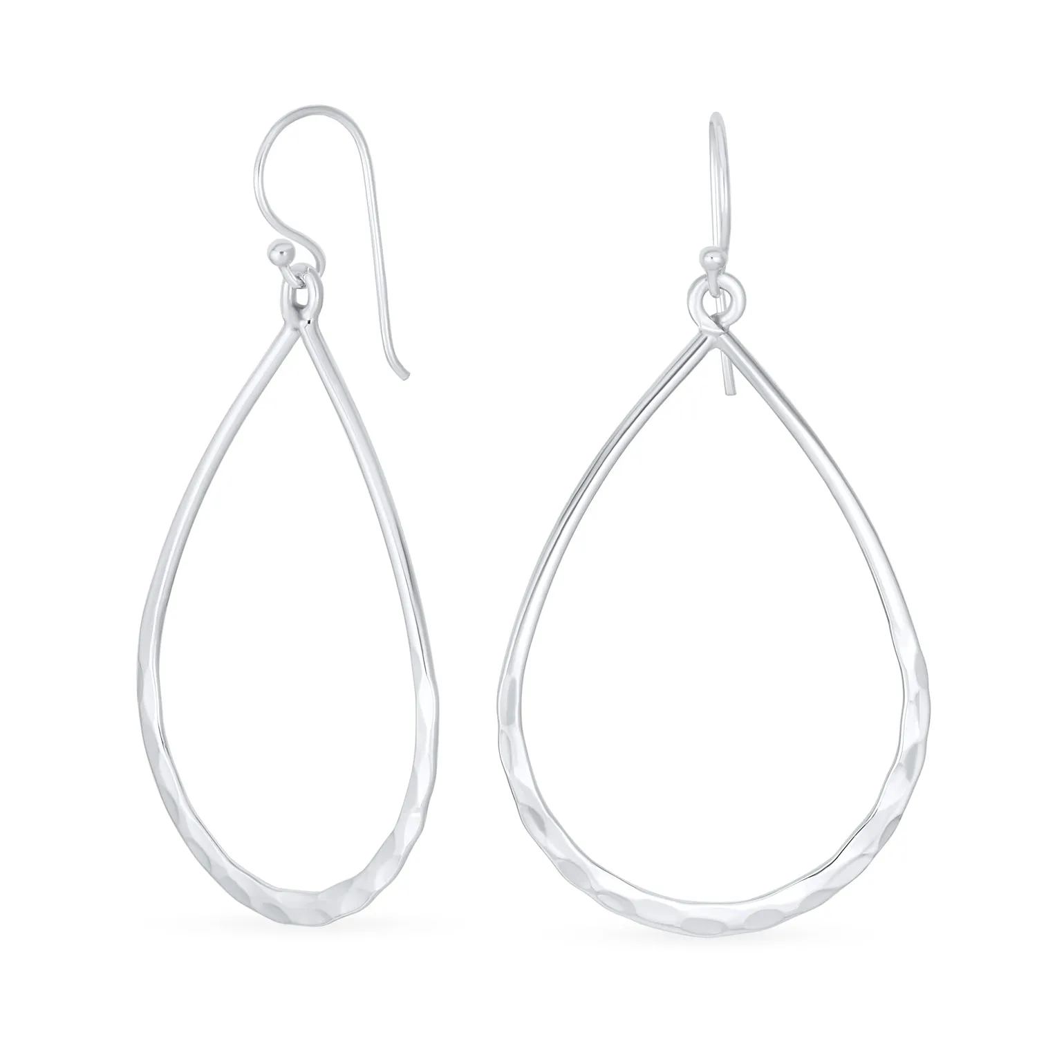 Geometric Chain Crescent Moon Dangling Earrings .925Sterling Silver