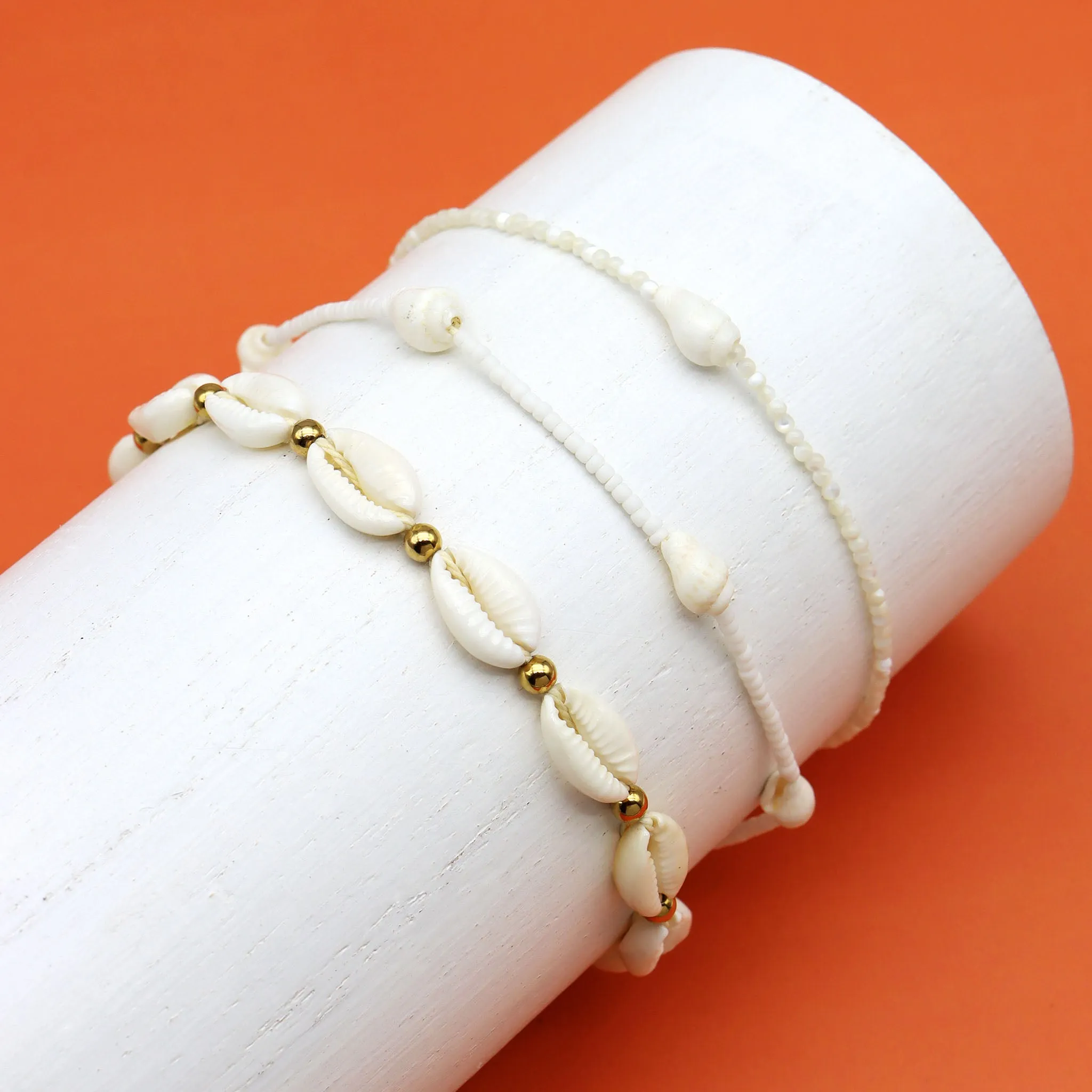 Giada Rahayu Shell Beaded Surf Anklet