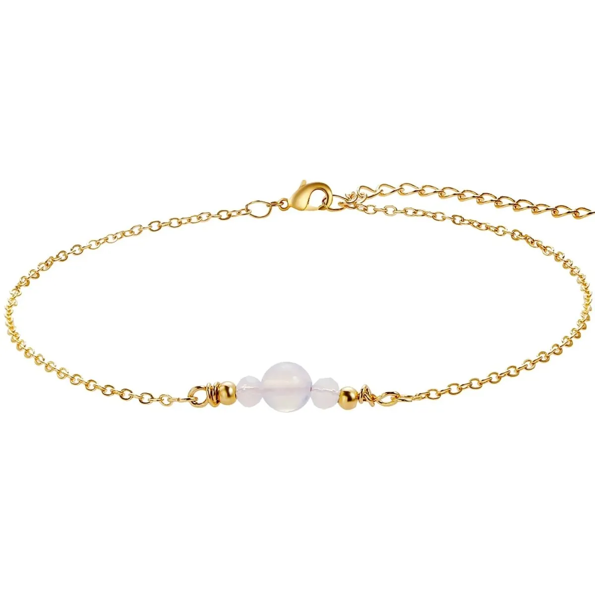 Gold Bead Ankle Bracelets