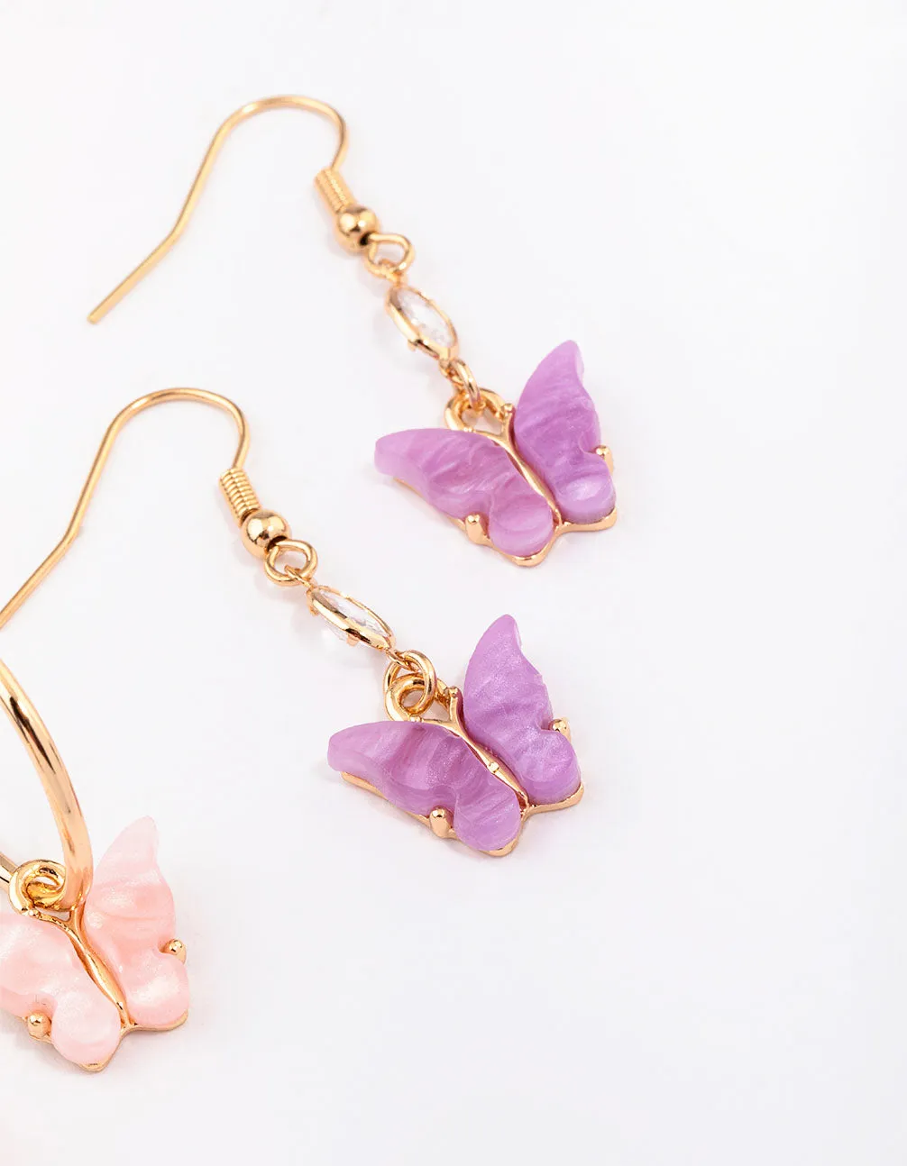 Gold Butterfly Drop Earring 3-Pack