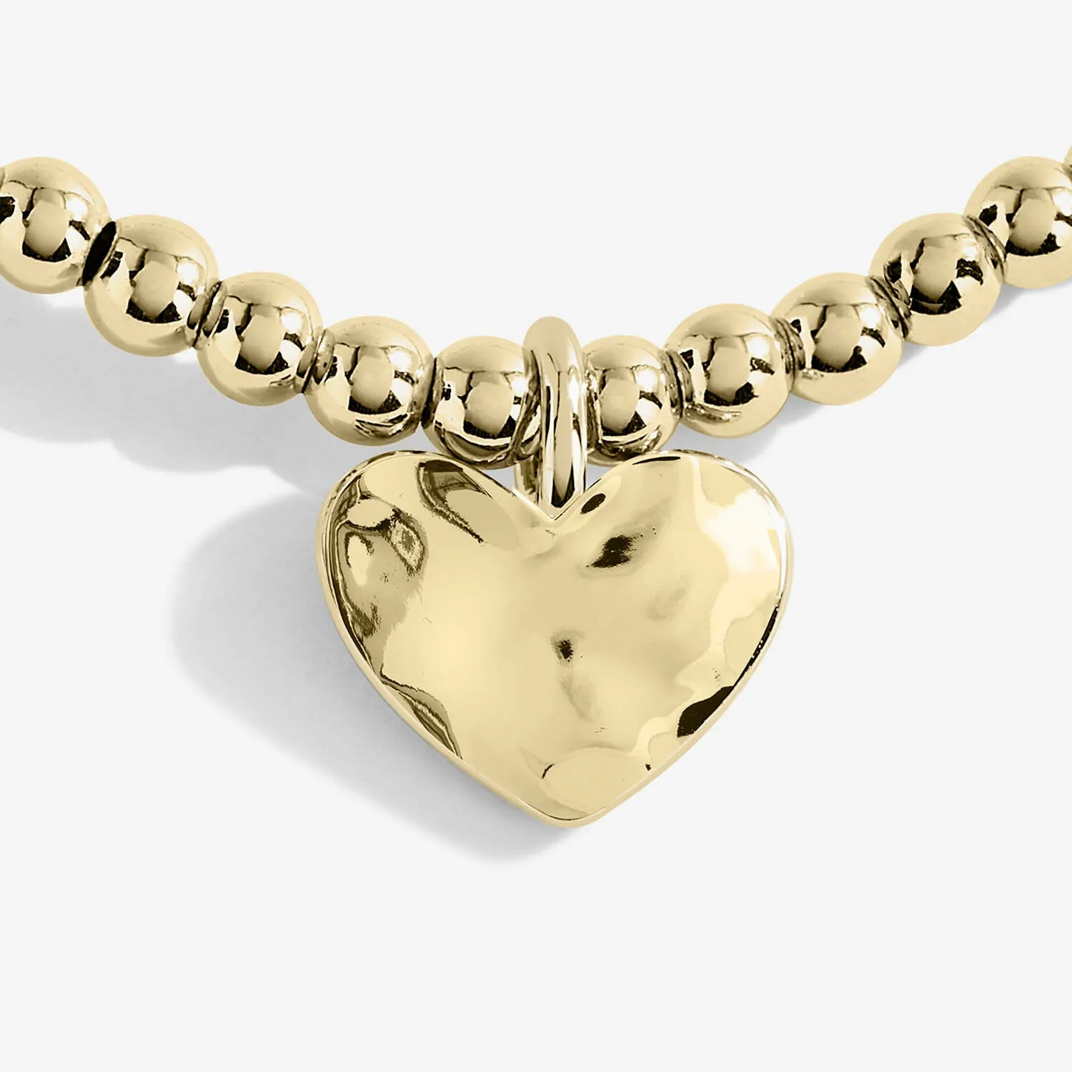 Gold Hammered Heart Anklet