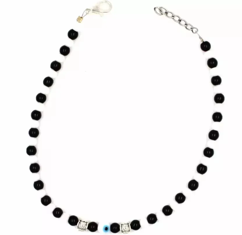 Gurjari Jewellers Black beads Anklet for girls and women Metal Anklet