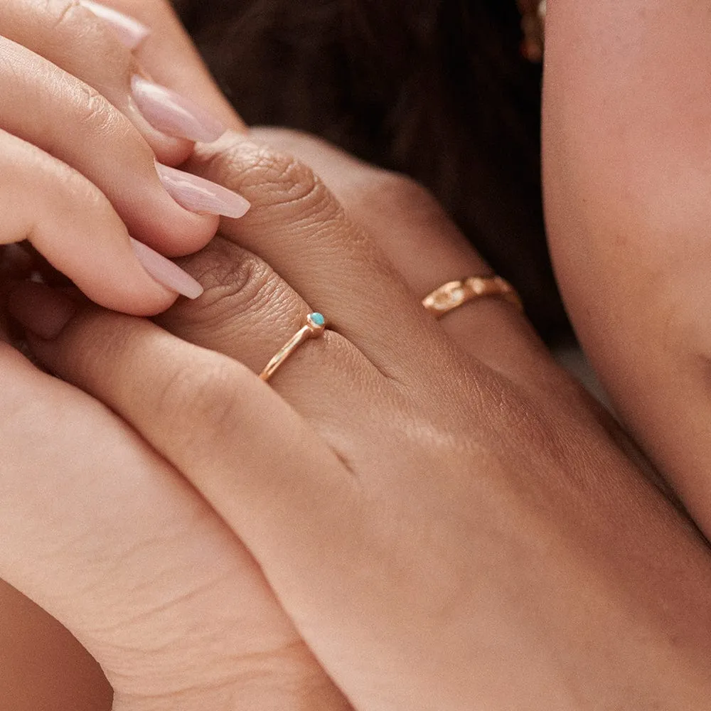 Healing Stone Ring 18ct Gold Plate