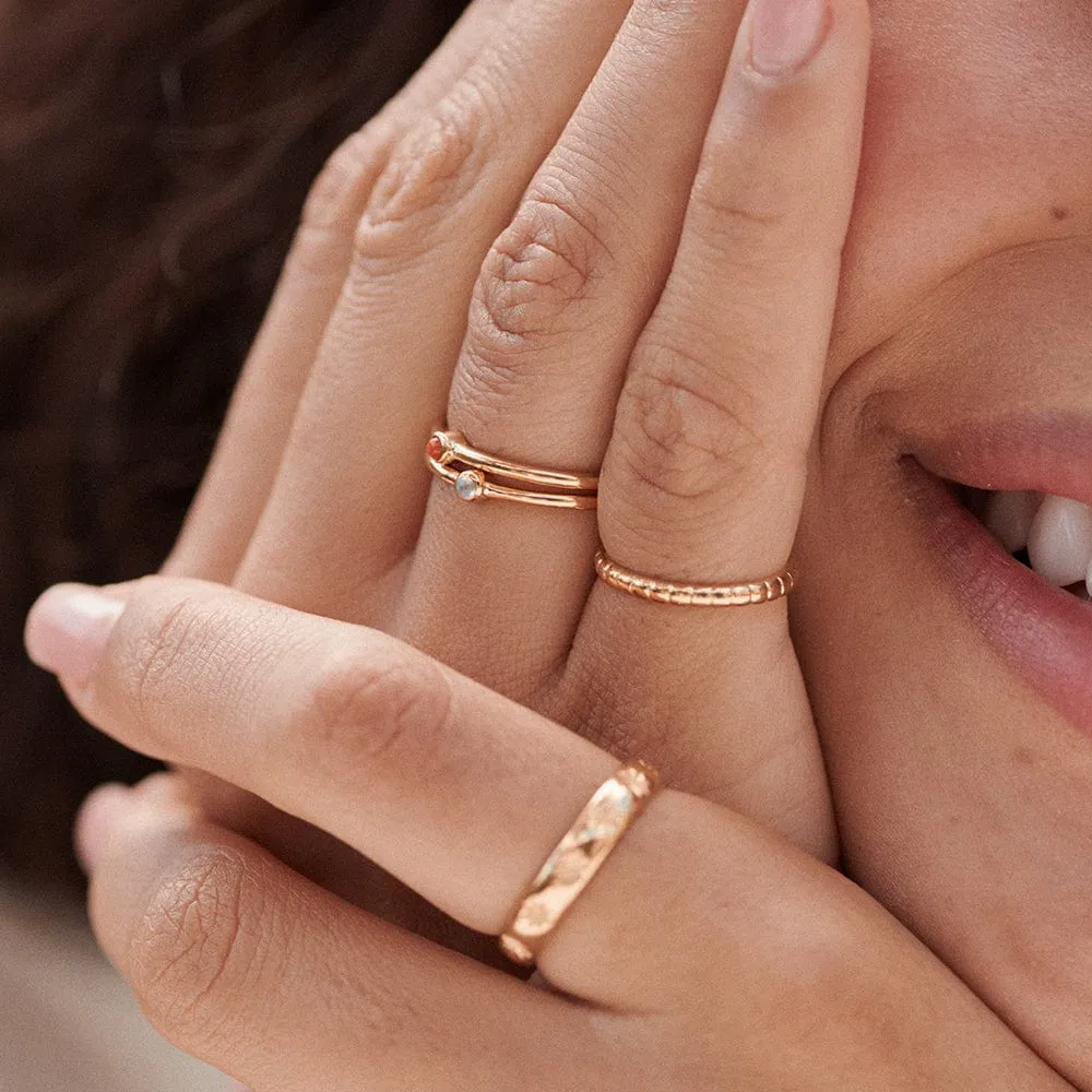 Healing Stone Ring 18ct Gold Plate