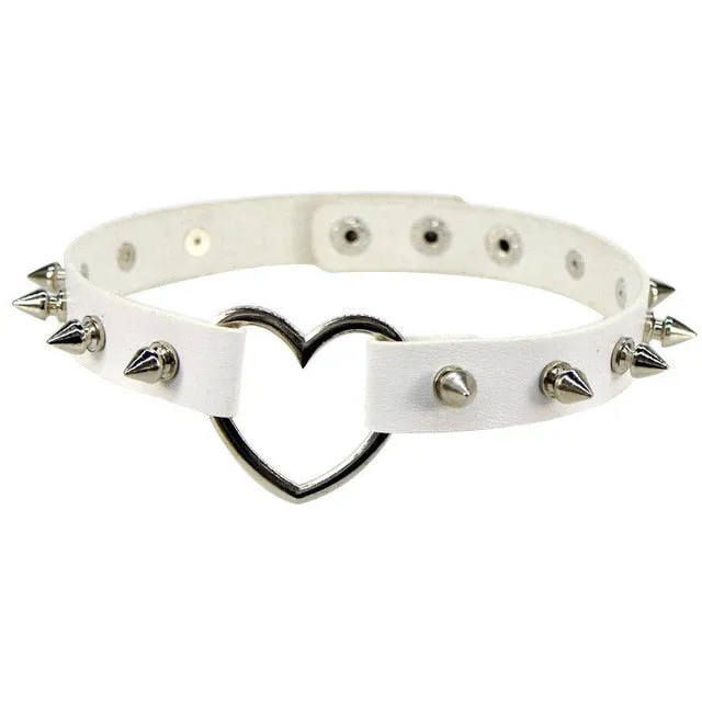 Heart Round Choker Necklace