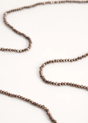 JULI CRYSTAL NECKLACE - DARK BRONZE