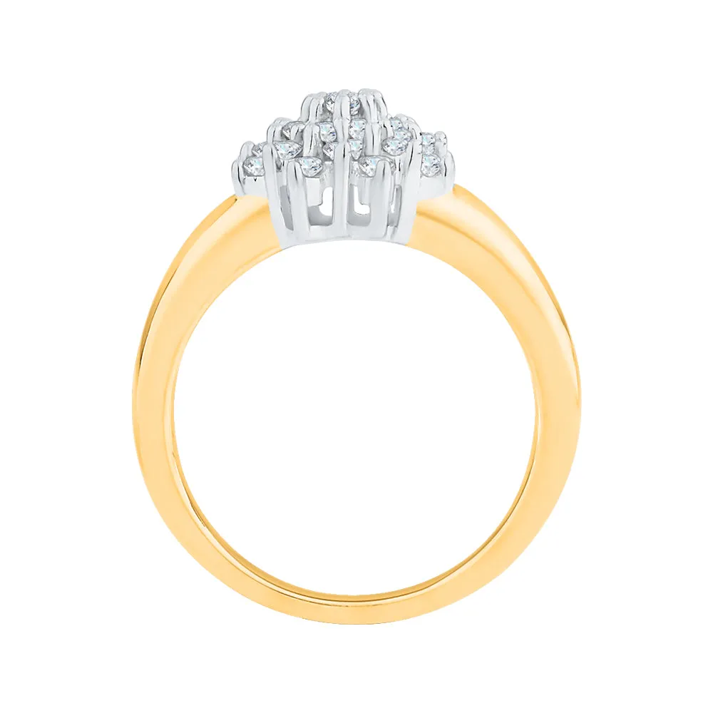 KATARINA 1/2 cttw Prong Set Cluster Diamond Ring