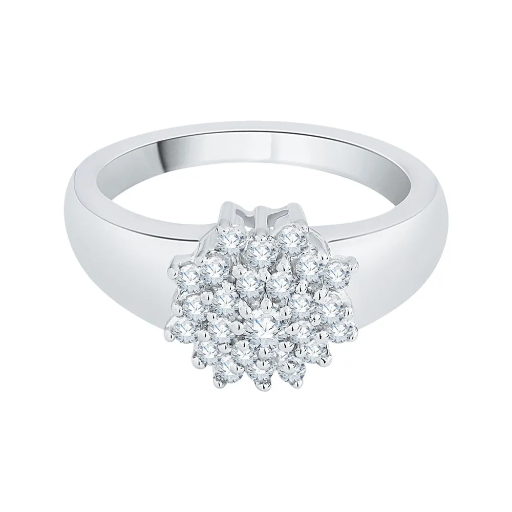 KATARINA 1/2 cttw Prong Set Cluster Diamond Ring