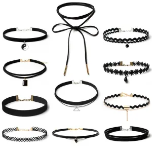 Korean Fashion Velvet Choker Necklace for Women Vintage Sexy Lace Necklace with Pendants Gothic Girl Neck Jewelry Accessories