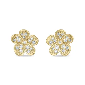 Large Florette Studs in Pavé Diamonds