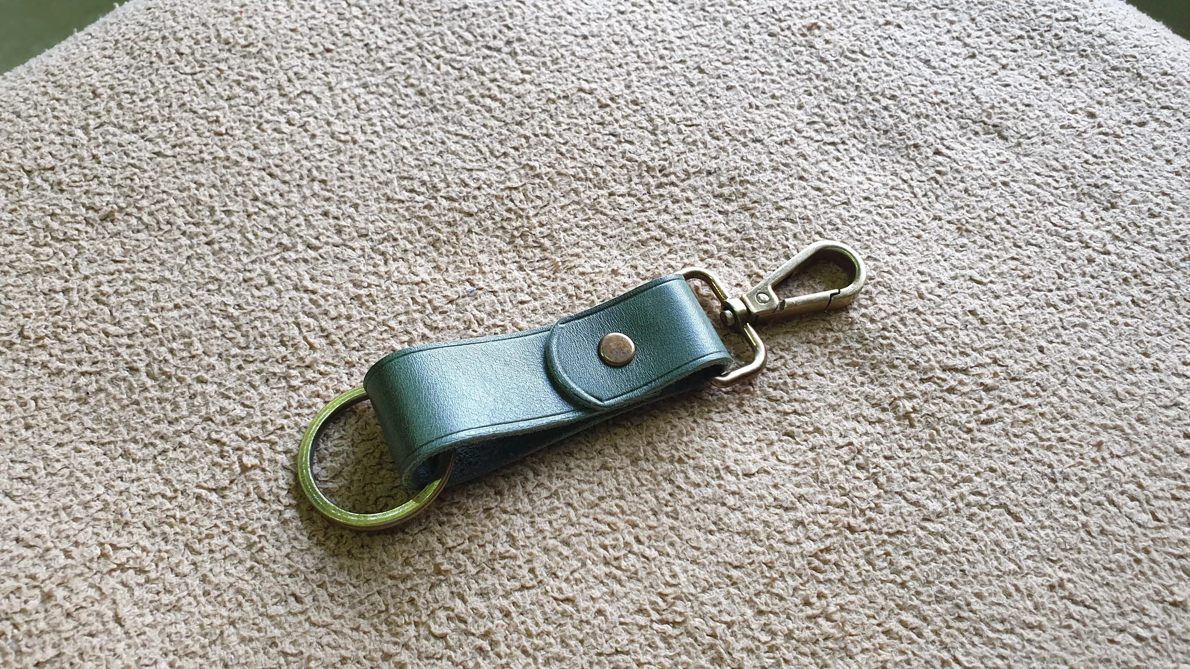 Leather keychain