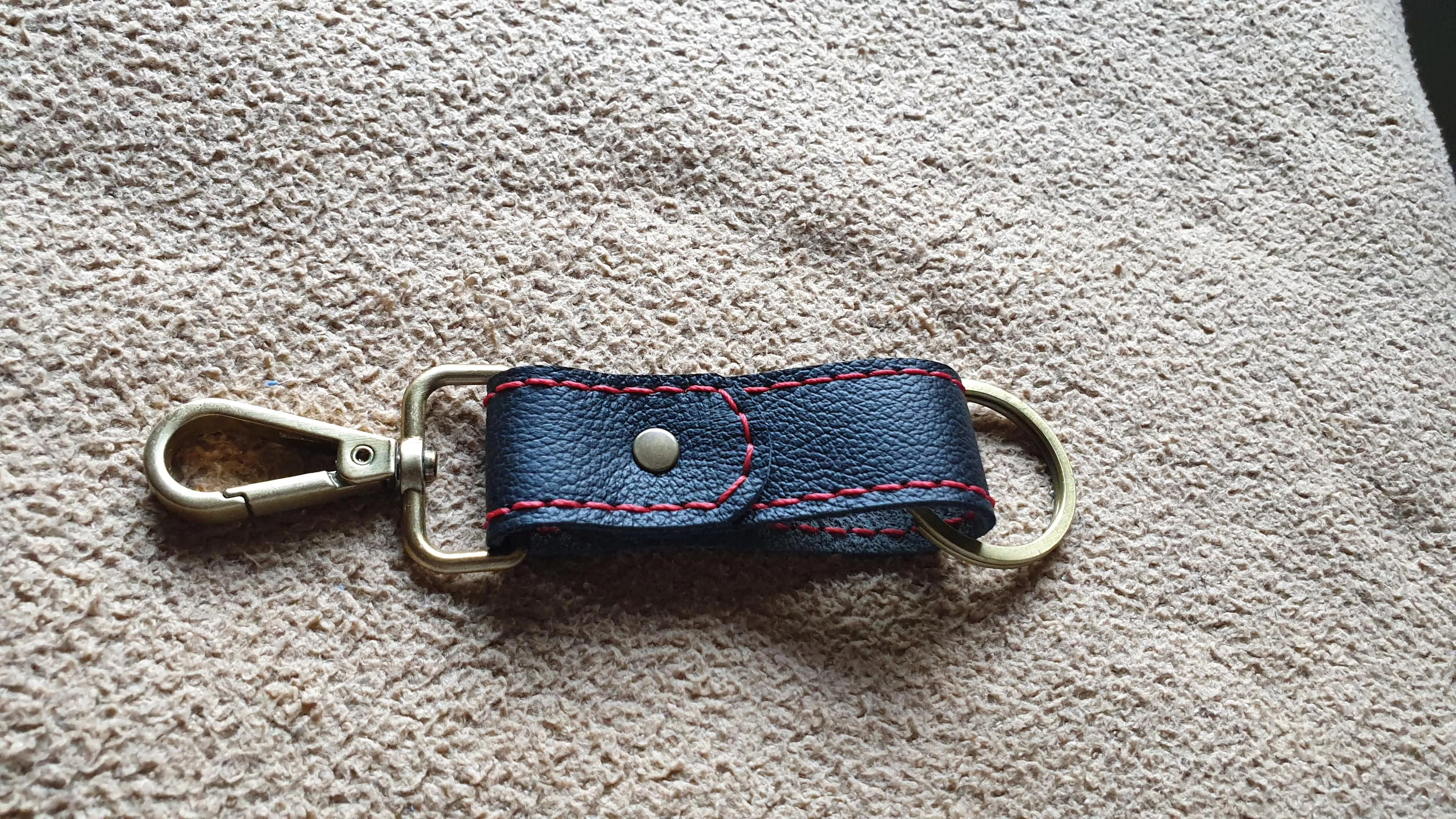 Leather keychain