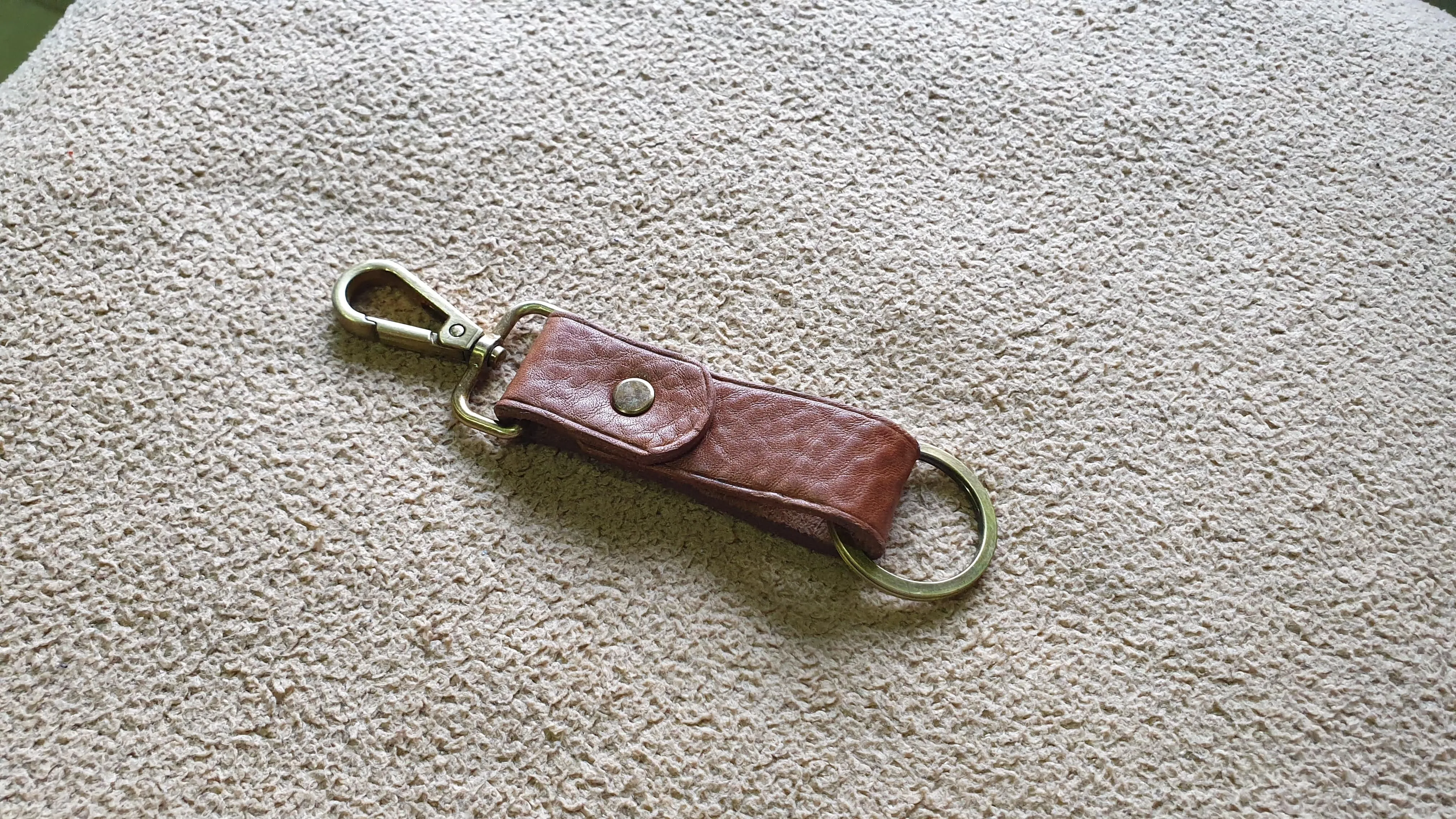 Leather keychain