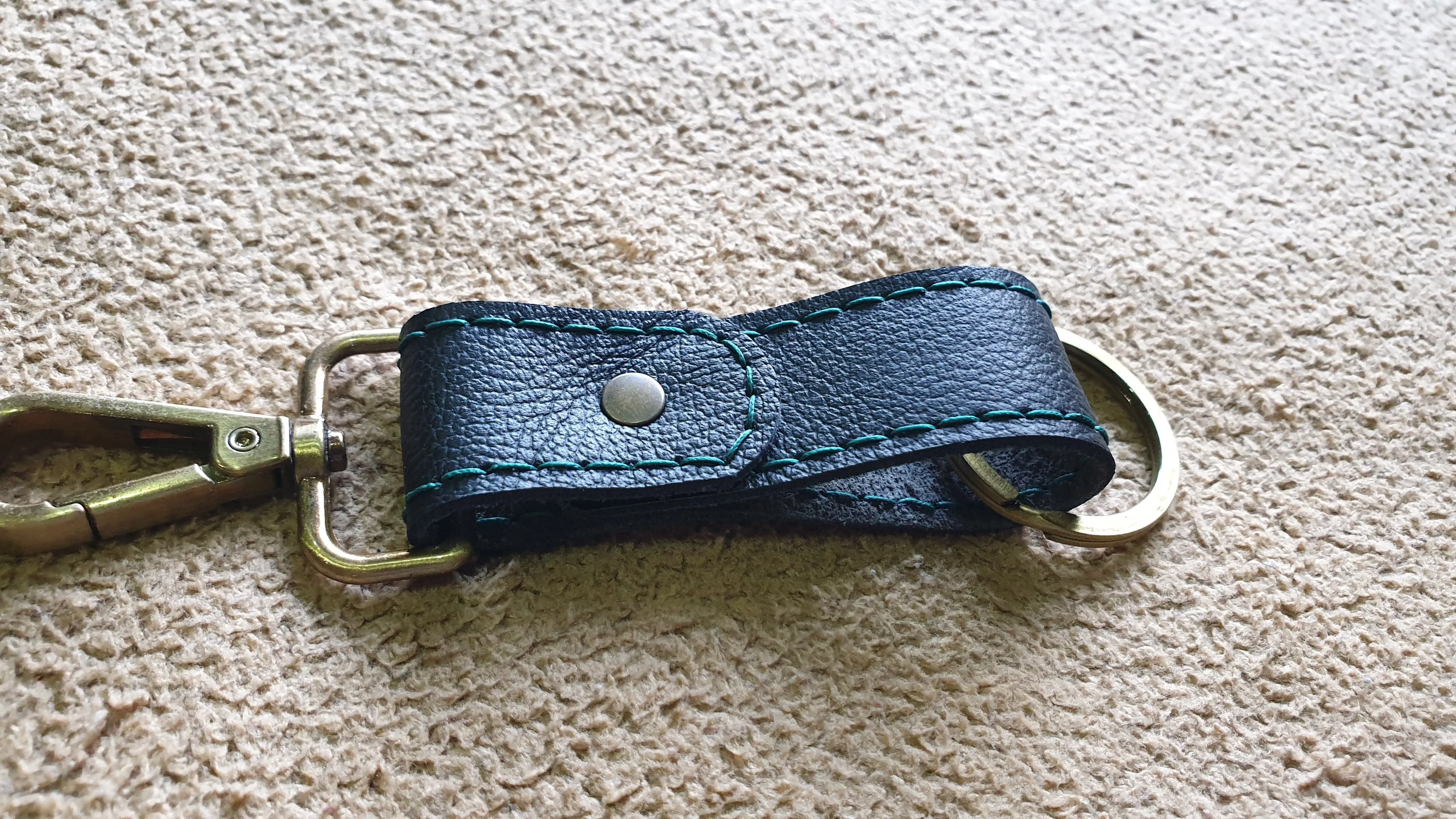 Leather keychain