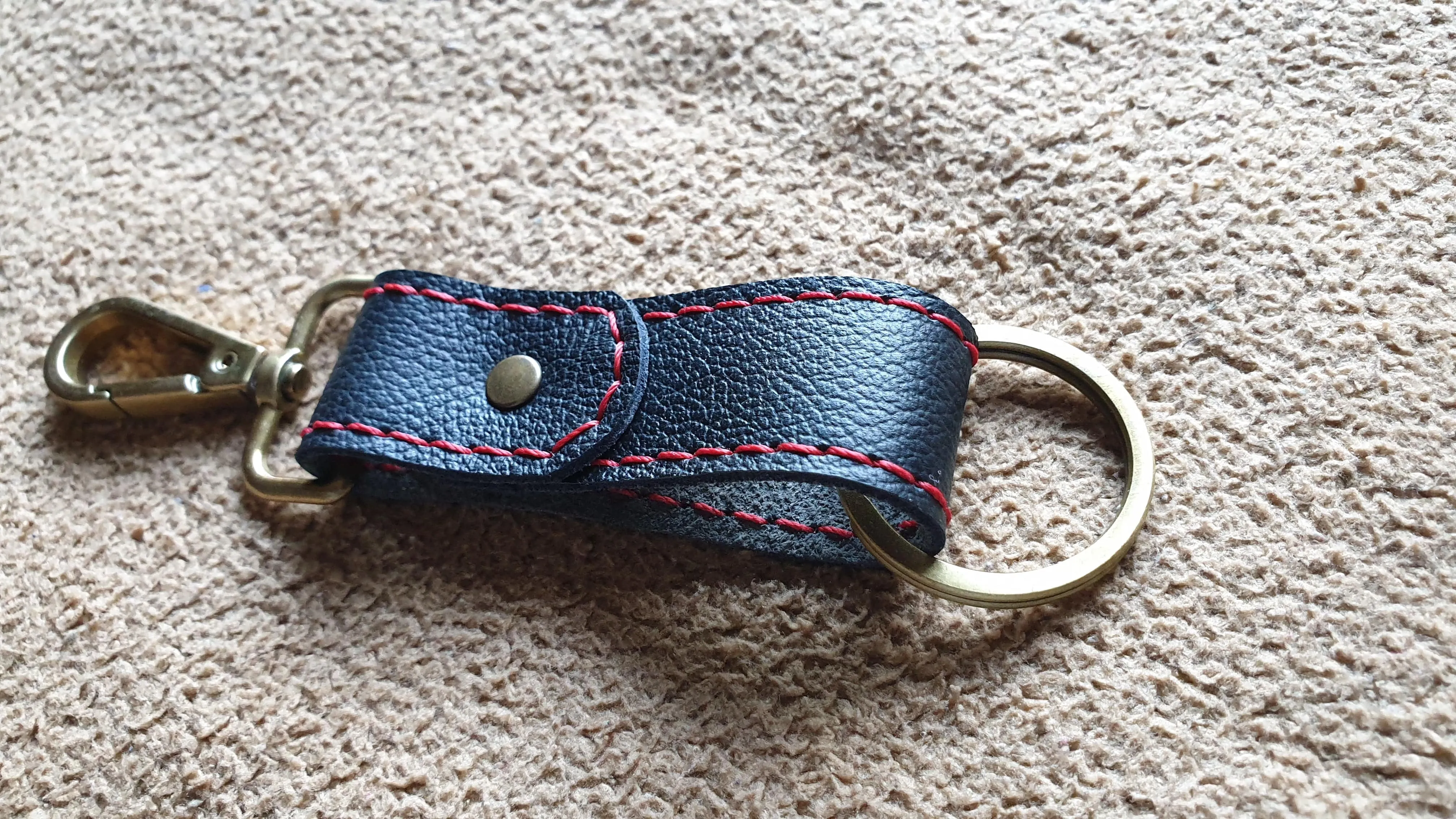 Leather keychain