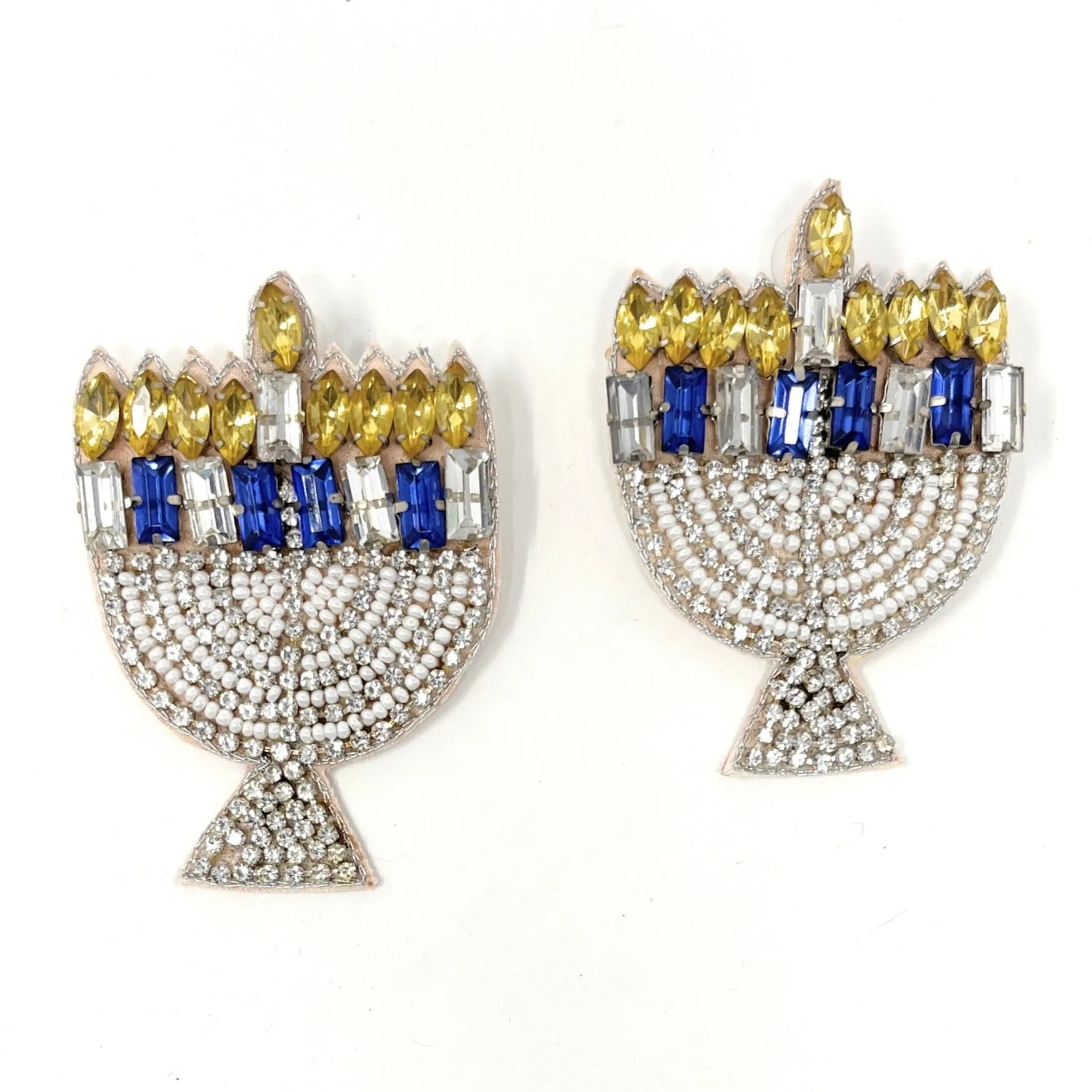 Light the Menorah Beaded Earrings