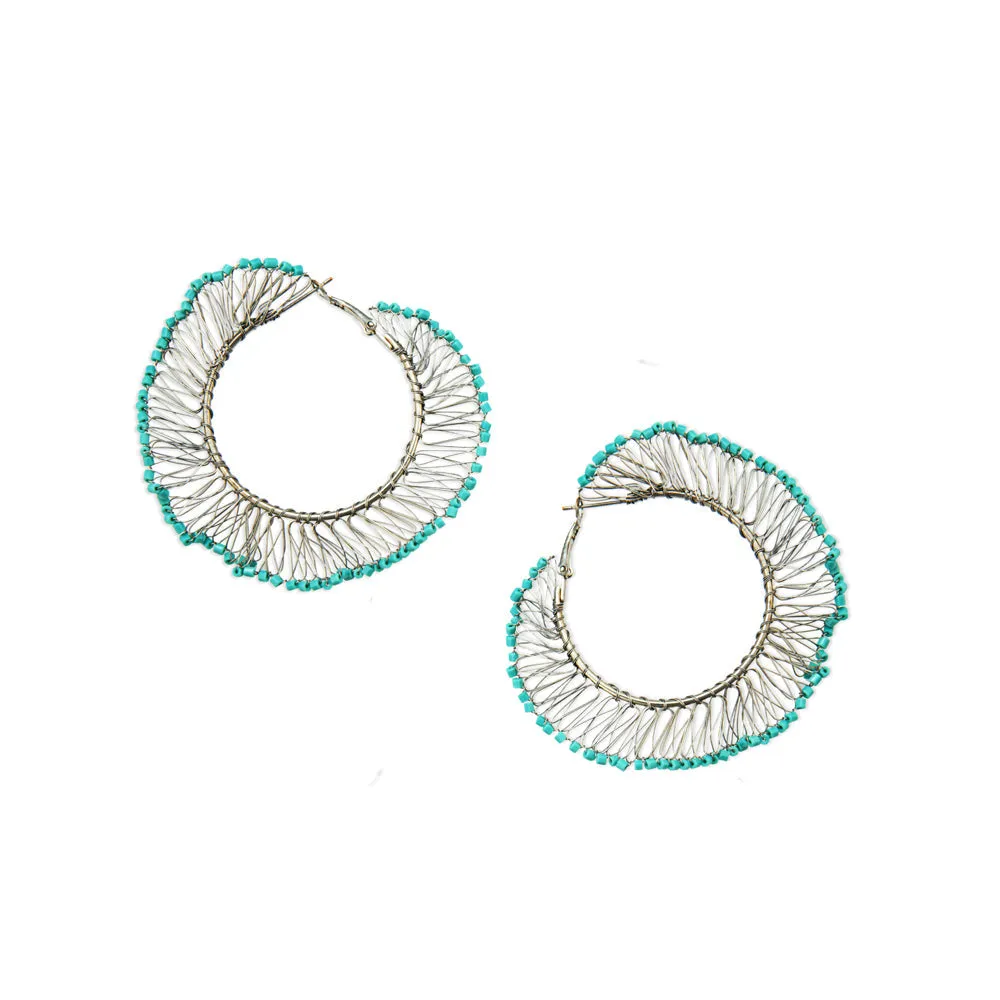 Loop Weaver Wire Hoop Earrings