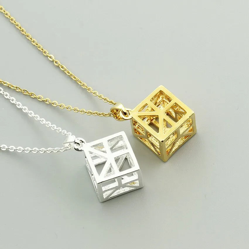 Magic Cube Necklace Pendant Stainless