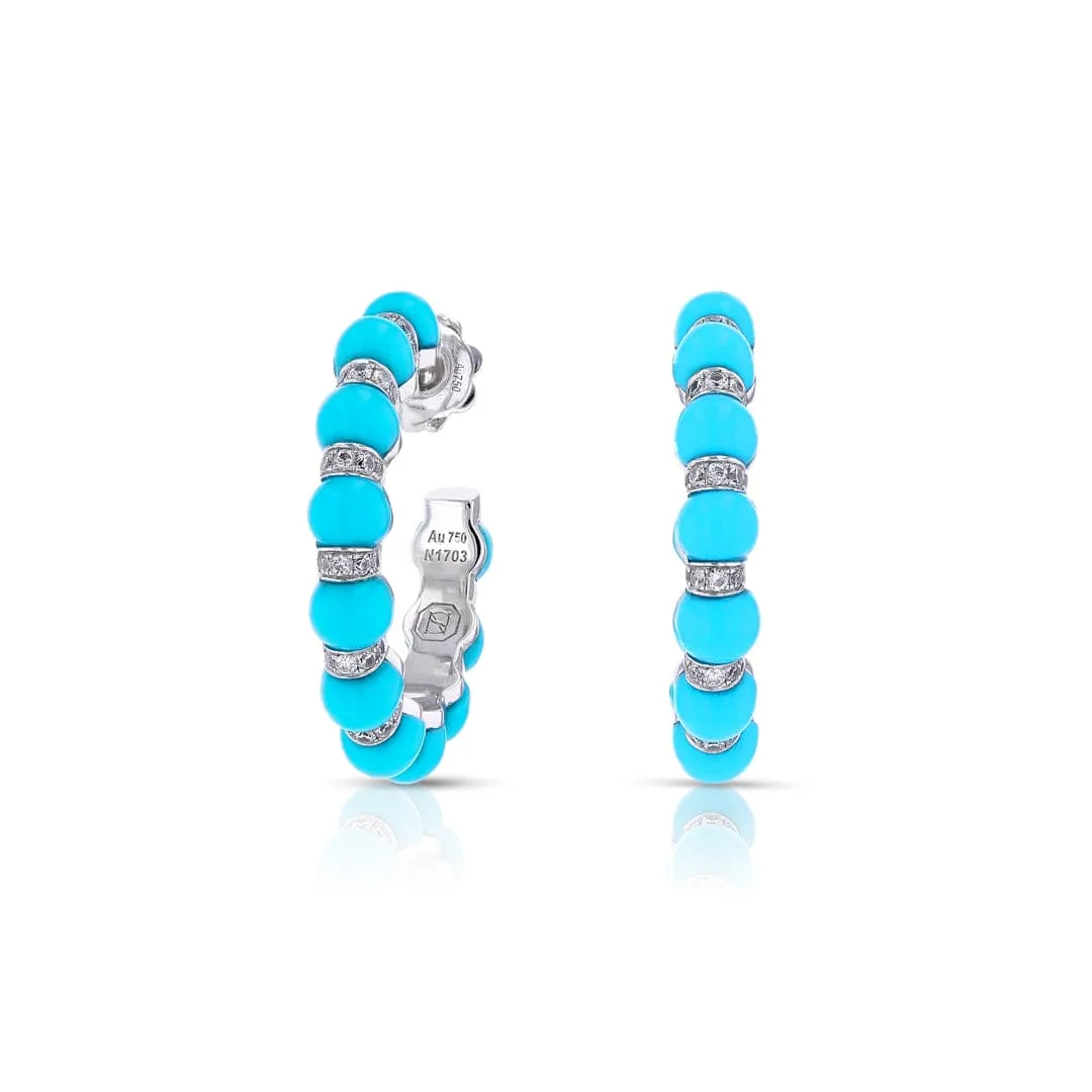 MEDIUM CERITH HOOPS TURQUOISE