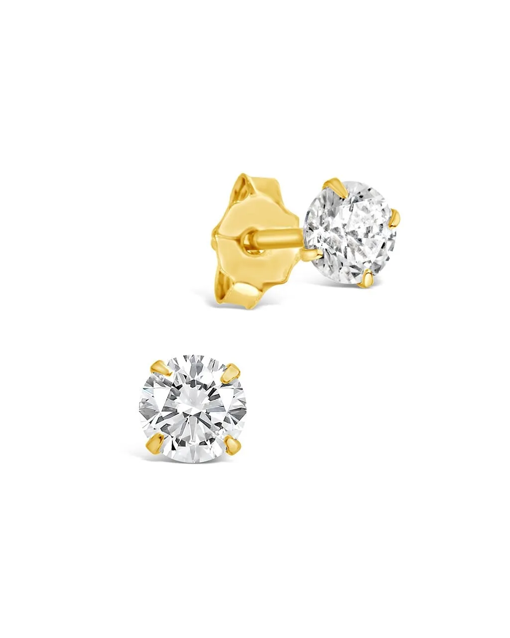 Men's Sterling Silver Everyday CZ Stud Earrings