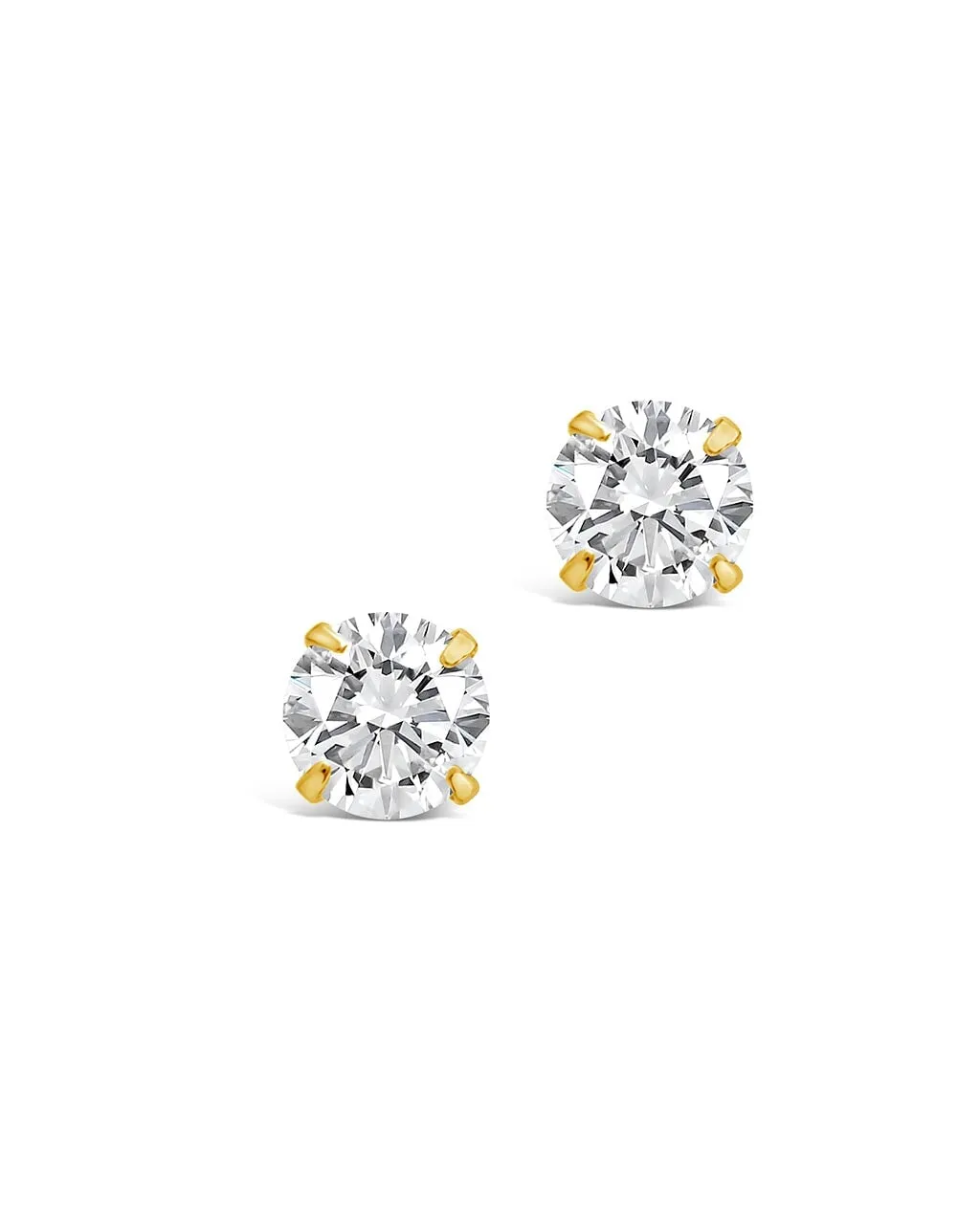 Men's Sterling Silver Everyday CZ Stud Earrings