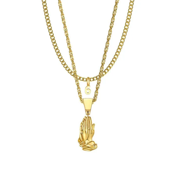 Mister Pray Gold Necklace