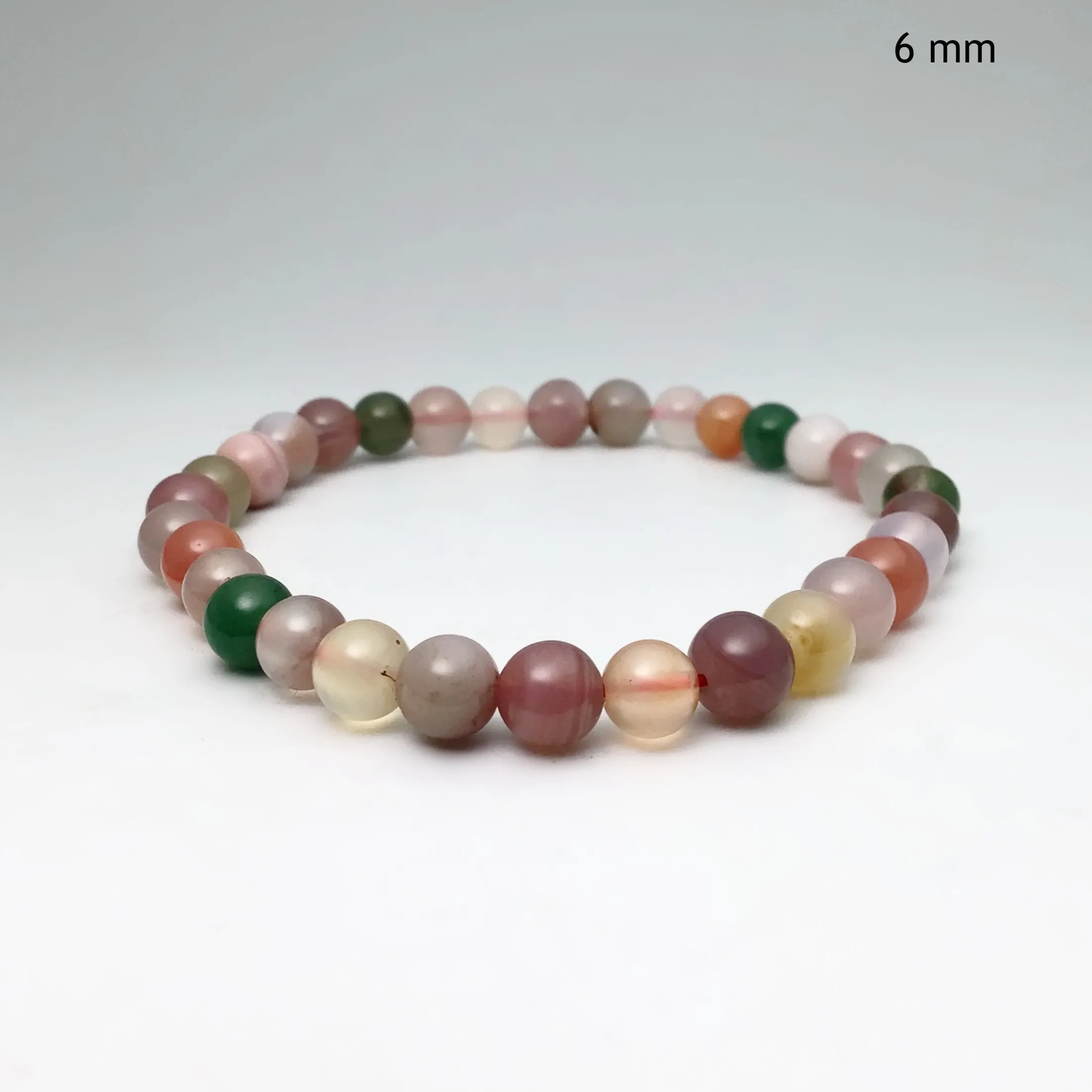 Moon Chalcedony Beaded Bracelet