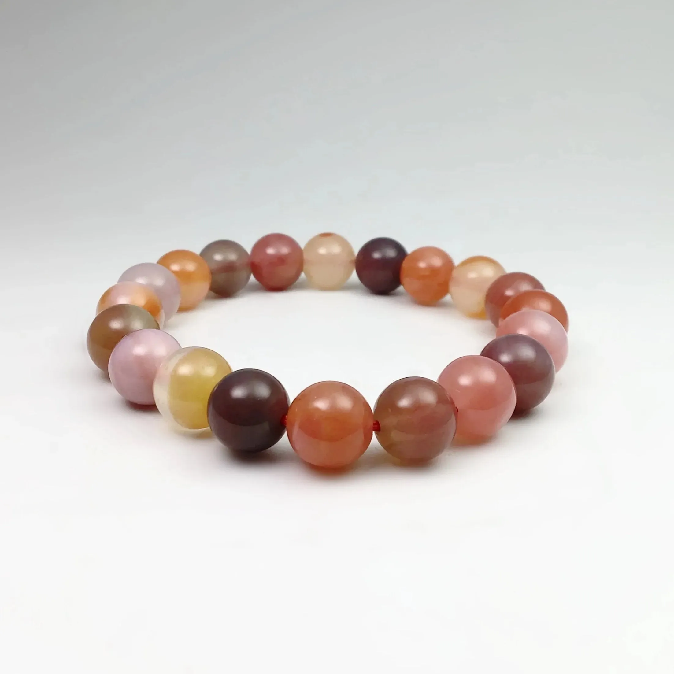 Moon Chalcedony Beaded Bracelet