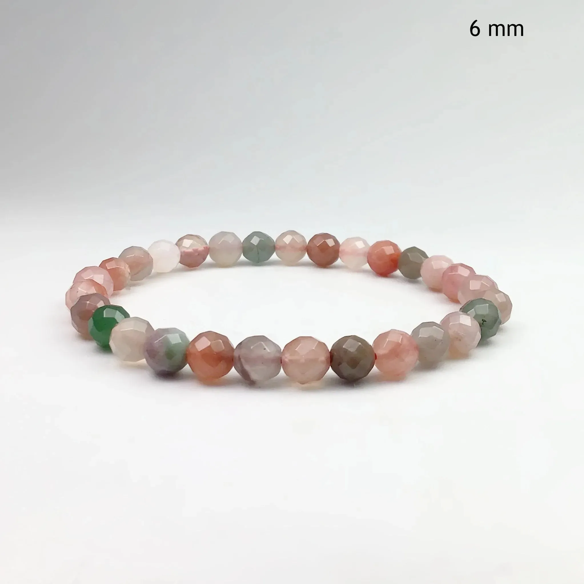 Moon Chalcedony Faceted Beaded Bracelet