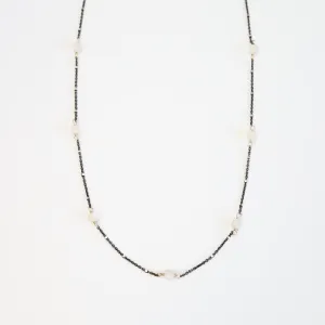 Moonstone Cube Station Necklace