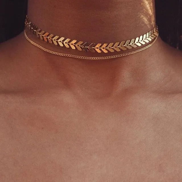 Multi Arrow choker Necklace