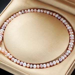 Natural Freshwater Pearl Necklace Elegant Real Pearl