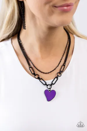 Necklaces Carefree Confidence - Purple VDAY N2427